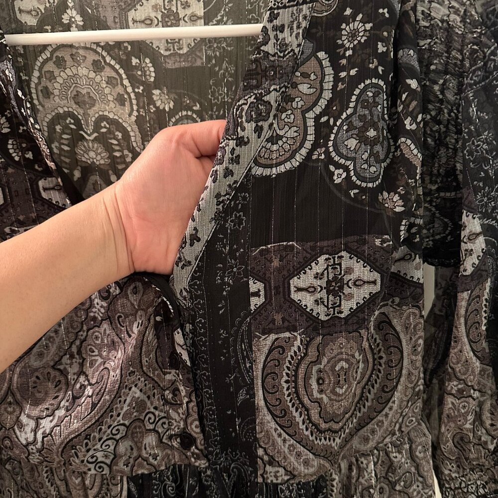 Zara Ruffled Print Dress Multicolor - Picture 6 of 7